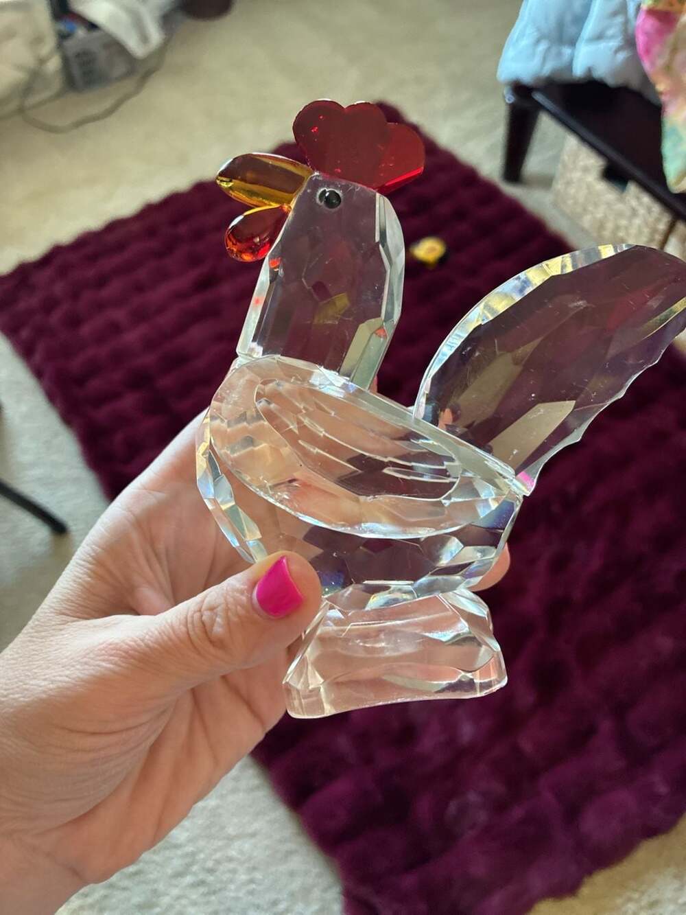 Swarovski Crystal 'Cockerel' Rooster Figurine #247759 A690